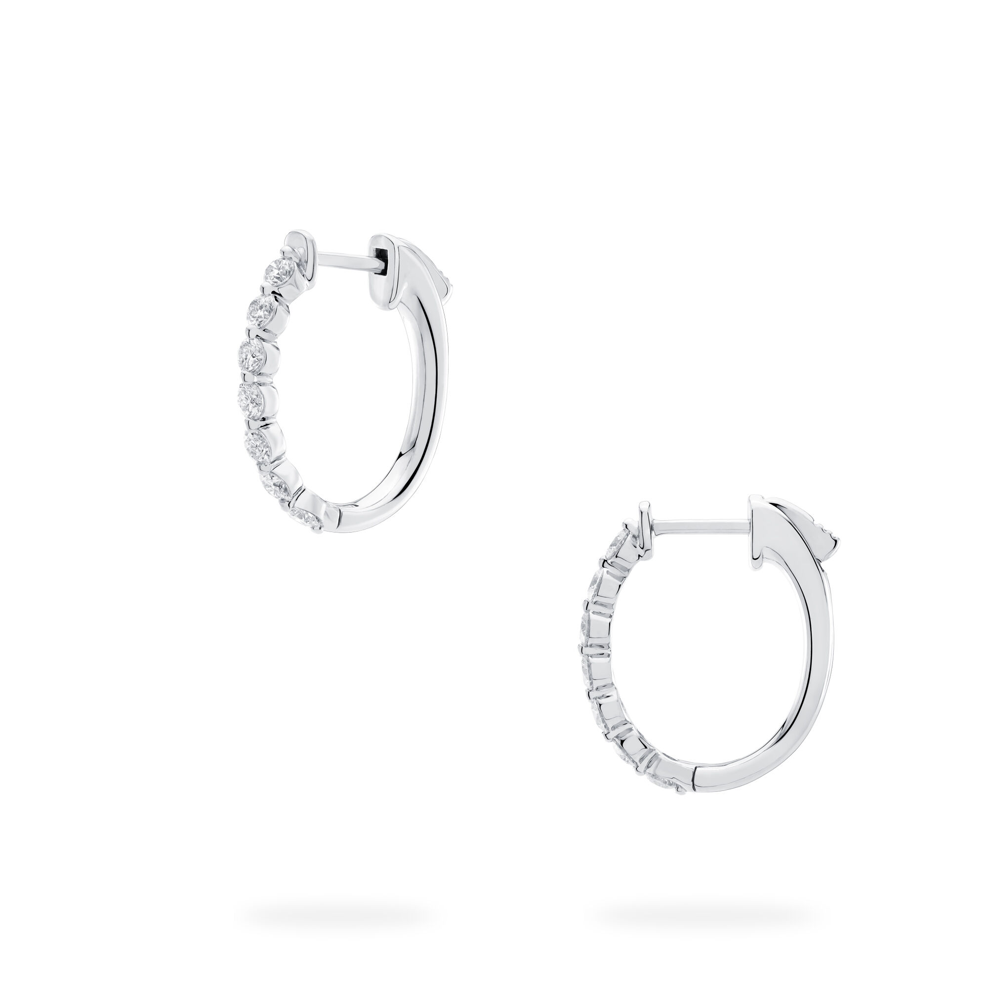 Birks Essentials Hoop Earrings White Gold Diamonds
